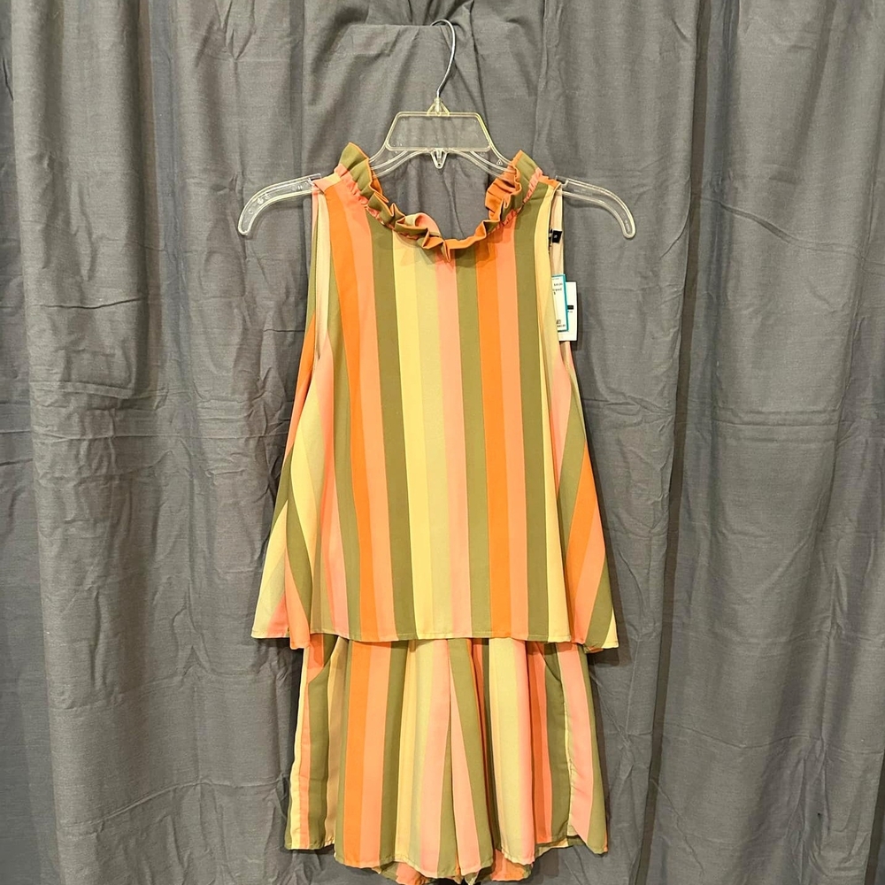 Envy Multicolor Striped Romper